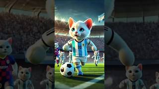 Beautiful Cat Family Baby Cat Playing Football funny catlover catvideos [upl. by Nirel]