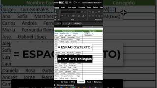 ¿Como eliminar los espacios en excel excel dataanalytics analisisdedatos [upl. by Constancia551]