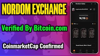 Nordom Exchange 350 Telegram Bot Airdrop Verified By Bitcoin or CoinmarketCap [upl. by Yurt]