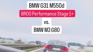 BMW G31 M550d Stage 1 VS BMW M3 G80 [upl. by Seale286]