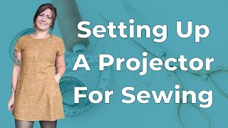 PORTABLE Projector Sewing No Ceiling Mount How to Set Up a Tabletop Projector for Sewing [upl. by Launcelot]