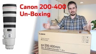 Canon 200400 F4 L IS 14 ext Unboxing [upl. by Garrik]