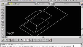 222 AutoCAD 3D R14  2008 Copy Command Modify Tools Duplicate Mech Iso wireframe fillet explode [upl. by Benoit911]