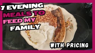 7 Realistic Evening Meals I Feed My Family of 4 whatsfordinner [upl. by Ymerrej]