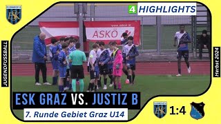 🟢 U14B ⚽️ ESK Graz 🆚 Justiz ⚽️ vom 19102024 [upl. by Anahsak609]