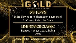 GOLD 2024 Line Novice Classic  Dance 1 WCS quot6’s To 9’squot  Demo with music [upl. by Kauppi671]