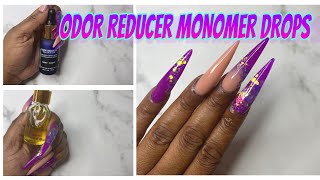 ODOR REDUCER MONOMER DROPS REVIEW  JC BEAUTY CONCEPTS ACRYLIC AND MONOMER REVIEW [upl. by Lane]