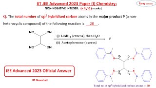 The total number of sp2 hybridised carbon atoms in the major product P a nonheterocyclic compound [upl. by Gilpin]