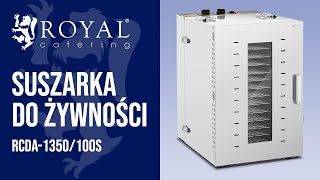 Suszarka do żywności Royal Catering RCDA1350100S  Prezentacja produktu 10011615 [upl. by Ahsienyt]