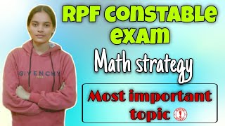 RPF constable exammath strategy ✍️exam preparationimportant topicstudy routine 📚💯 [upl. by Sackey224]