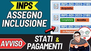 INPS 📄 ASSEGNO di INCLUSIONE ➡ STATO PRATICA e PAGAMENTI ⚠️ Acquisita 🚫 Verificata ✅ In Pagamento [upl. by Llenhoj]