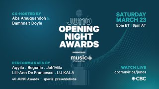 2024 Juno Opening Night Awards Presented by Music Canada [upl. by Dranik]