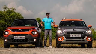 Tata Punch vs Citroen C3  Comparison Review Of JackedUp Hatchbacks  Faisal Khan [upl. by Knuth]