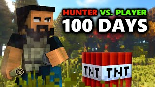 Hunter Vs Player 100 Days Minecraft Man Tracker [upl. by Kreegar264]