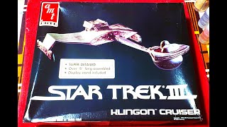 Model Unboxing 31 Star Trek III Klingon KTinga Class [upl. by Neelak]