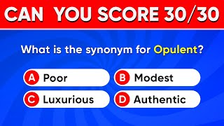 How good is your Vocabulary  English Synonyms Quiz with Examples [upl. by Phenice]