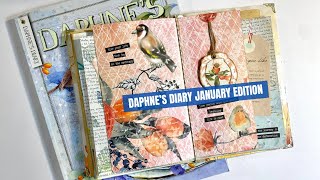 Daphne’s Diary Magazine Journal Series  January 2023 Edition  Glue Book With Me [upl. by Betsy]