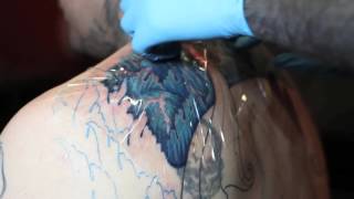 How to Care for a New Tattoo using Saniderm [upl. by Jorgan827]