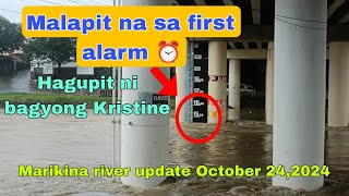 Marikina river update October 242024 as 4pm [upl. by Jarvis]