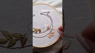 Bullion knot stitch tutorial art embroidery handembroidery handmade stitch embroiderydesign [upl. by Rehpotsrihc]