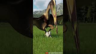 THANATOSDRAKON GRABS THE GOAT AND BREAKS ALL ITS BONES  Jurassic World Evolution 2 [upl. by Aliet]