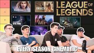 Arcane SUPERFANS ReactRank EVERY League of Legends Season Cinematic  REACTION [upl. by Ailekat]