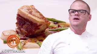 Classic Pub Dishes Challenge with Chef Heston Blumenthal  MasterChef Australia  MasterChef World [upl. by Aikar941]