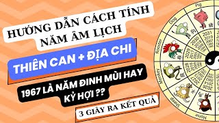 Hướng dẫn cách tính năm âm lịch theo hệ can chi [upl. by Sachsse542]