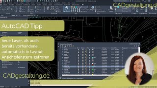 AutoCAD Tipp Layer automatisch im Layout gefroren auch nachträglich [upl. by Yulma]