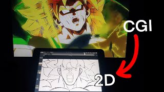 Animating Gogeta Vs Broly in 2D 2 [upl. by Ahsenwahs]