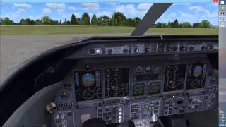 FSX Flying a Learjet 45  Taking off [upl. by Klotz909]