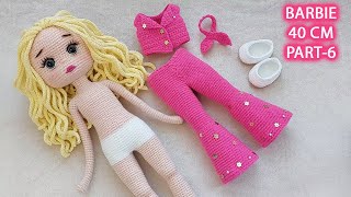 Amigurumi Barbie bebek 40 cm Part 6 Kıyafet yapımı Subtitulos en Español [upl. by Cilegna606]