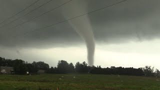 Wild video shows tornado form near Sycamore Illinois [upl. by Ainna]