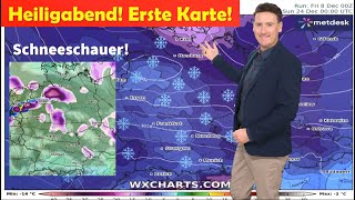 Überraschende Wetterkarte an Heiligabend Kälte und Schneeschauer Erstmal Tauwetter und Hochwasser [upl. by Gardia589]