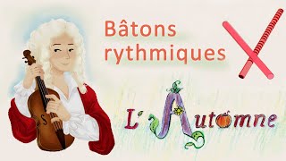 LAutomne de Vivaldi version latino avec partition pour exécuter aux bâtons rythmiques [upl. by Dannon]