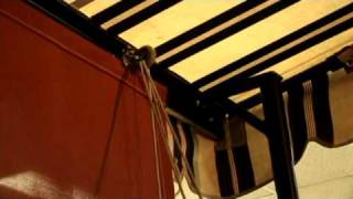 Installing Exterior Patio Roll Down WindSun screen drop cloth curtain [upl. by Yesnyl]