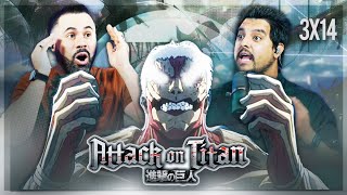 Our First Anime  Attack On Titan 3x14 quotThunder Spearsquot Reaction  SUBBED [upl. by Hildick]