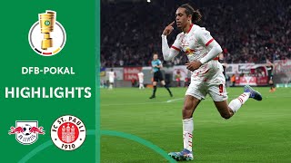 Leipzig knocks out courageous St Pauli  RB Leipzig vs FC St Pauli 42  Highlights  DFBPokal [upl. by Refeinnej]