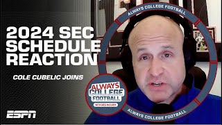 2024 SEC schedule reaction for Oklahoma Texas Georgia Alabama amp more  Always College Football [upl. by Bennion]