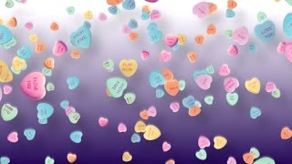 Free Valentines Day Background  Candy Hearts [upl. by Ditmore450]