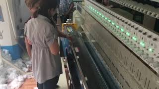 richpeace single colour embroidery amp quilting machine working in customer factory [upl. by Eanyl989]