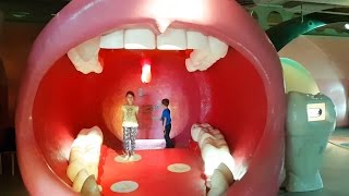 Family fun ride at Childrens City Museum Kids pretend playing Video 2017 [upl. by Nonrev]