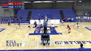 Hamilton Volleyball vs Wesleyan Highlights [upl. by Je]