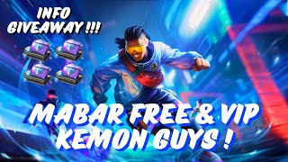 INFO GIVEAWAY  MABAR FREE amp VIP KEMON GUYS 2  shorts live game [upl. by Netnert]