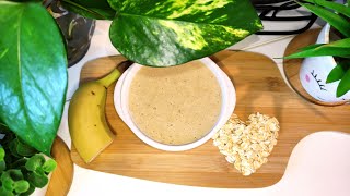 recette bébé flocons davoine et banane pour 6 mois [upl. by Enilarac]