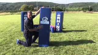 Rhino Rugby  How To Use A Big Hit Tackle Bag [upl. by Annavahs]