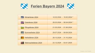 Ferien Bayern 2024 [upl. by Adelaja]