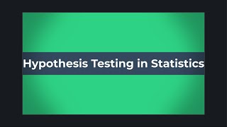 Hypothesis Testing  Theory and Practice [upl. by Broadbent329]