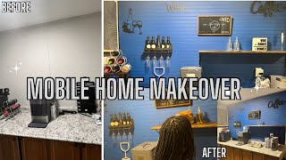 EXTREME MOBILE HOME KITCHEN MAKEOVER mobile home updates mobilehomeliving pt2 [upl. by Lahpos]