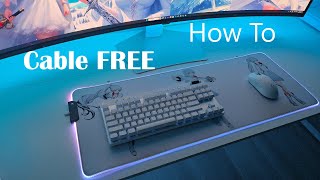 Modifying desk for cable free desk A clean looking setup How to make your desk cable free [upl. by Navoj]